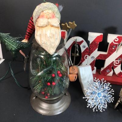 LOT 132M: Christmas Decor Collection: Lenox Sleigh, Stocking Jar & More