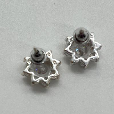 LOT 205: CZ Sterling Silver Post Earrings
