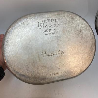 Vintage Retro Aluminum Wagner Ware Sidney 0 Magnalite Lidded Dutch Oven Roasting Pan 4265-M