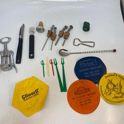 Vintage Barware Mixed Drinks Cocktails Accessories Lot