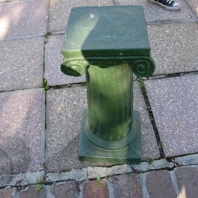 Cement Green Colum Plant Stand