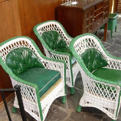 Set Of 3 Heavy rattan Chairs