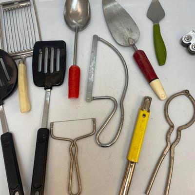 Vintage Lot of Various Kitchen Utensil Serving Pieces Gadgets