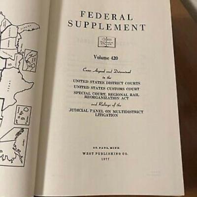 Vintage Federal Supplement Decor Staging Law Books