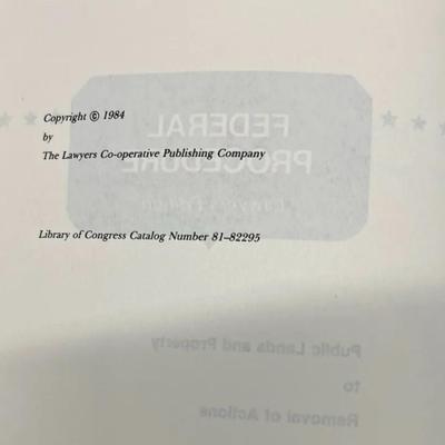 Federal Procedure Lawyer's Edition Navy Staging Decorative Law Books