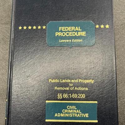 Federal Procedure Lawyer's Edition Navy Staging Decorative Law Books