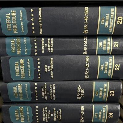 Federal Procedure Lawyer's Edition Navy Staging Decorative Law Books