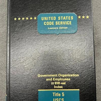 United States Code Service Black Decorative Staging Law Books