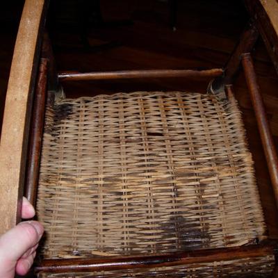 Antique Wicker Cane Child Rocker