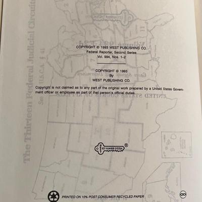 Vintage Federal Reporter Decorative Staging Law Books