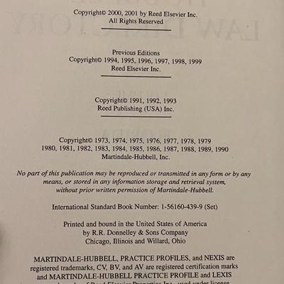 Martindale-Hubbell Law Dictionary Decorative Staging Law Books