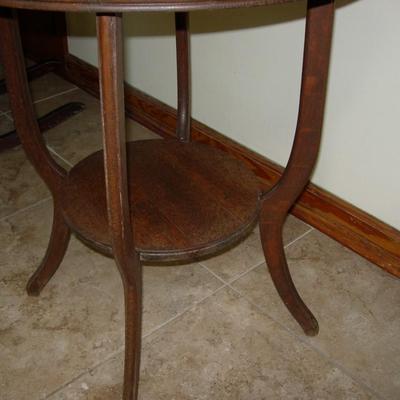 Antique Round Wood Table