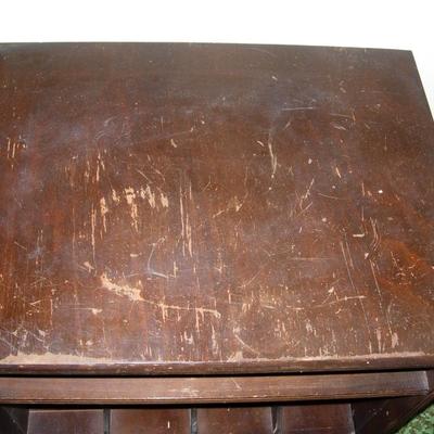 Antique Carved Lyre side table