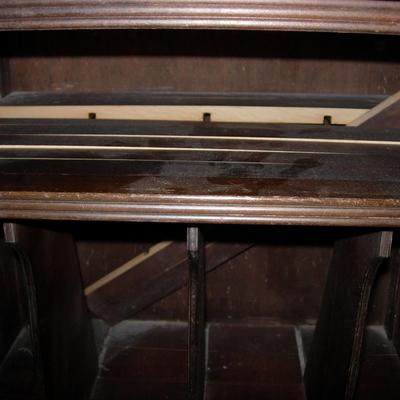 Antique Carved Lyre side table