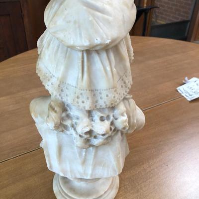 Girl holding bird Alabaster bust