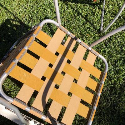 2 vintage lawn chairs