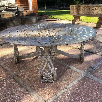 Antique cast iron outdoor table
