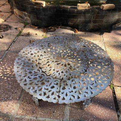 Antique cast iron outdoor table