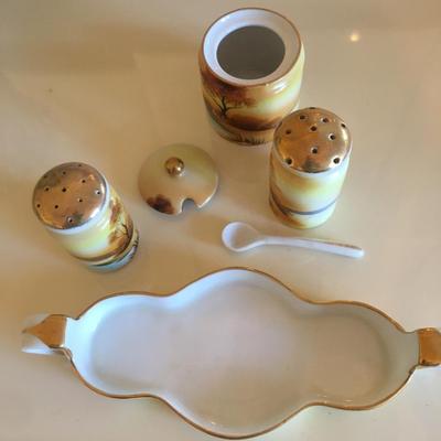 Vintage Noritake salt and pepper sugar bowl or mustard jar Japan