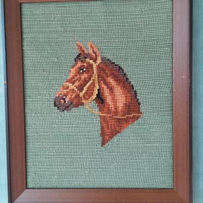 Needlepoint of horse