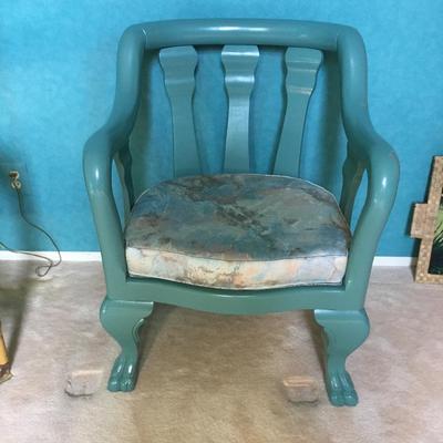 80's lacquered chair with removable cushion