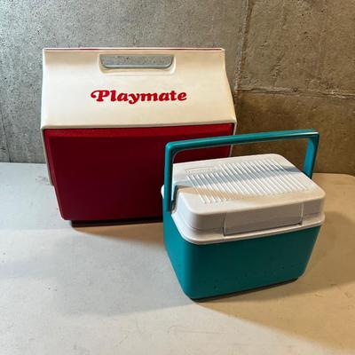 2 Coolers; Red and Turquoise