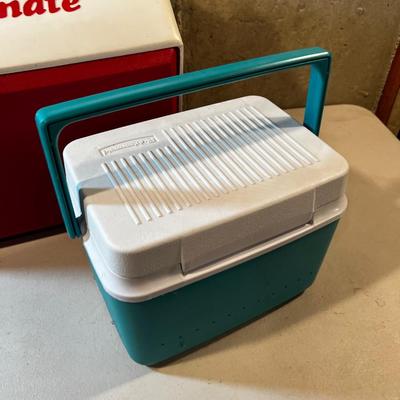 2 Coolers; Red and Turquoise