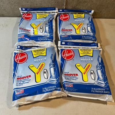 4 Packages of 3 ea. HOOVER Vacuum Bags
