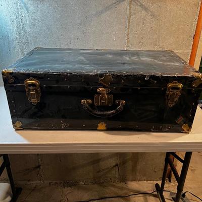 Old Metal Trunk Blue 