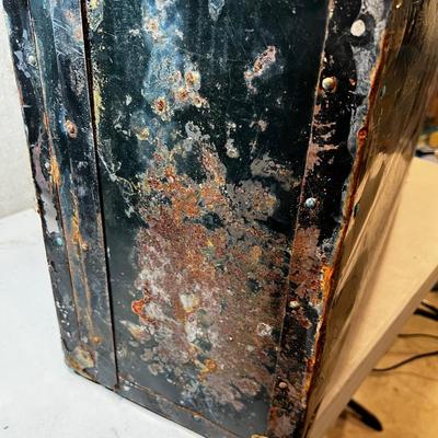 Old Metal Trunk Blue 
