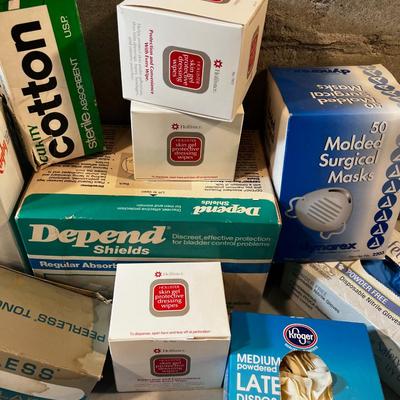 First Aid Items; Cotton Applicators, Gloves, Surgical Tape