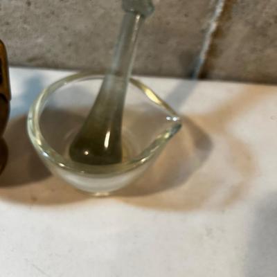 Bronze and Glass Mortar & Pestle 