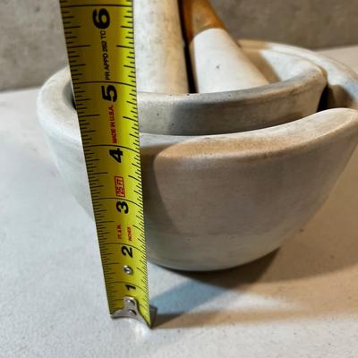 2 Larger Ceramic Mortar & Pestle 