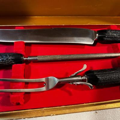 Antler Carving Set, By Rogers 