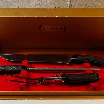 Antler Carving Set, By Rogers 