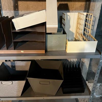 Metal File Bins, Magazine Holder etc.