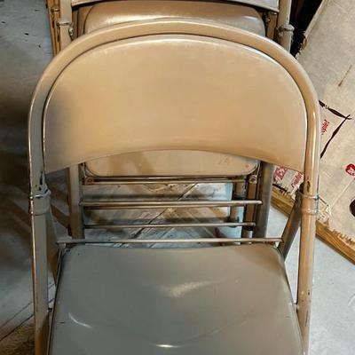 4 Metal Folding Chairs 
