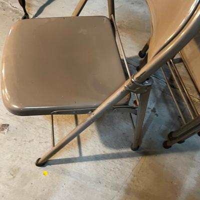 4 Metal Folding Chairs 
