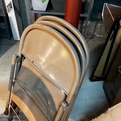 4 Metal Folding Chairs 