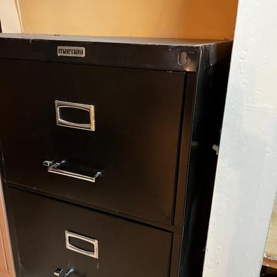 MARNAY Black Legal File Cabinet