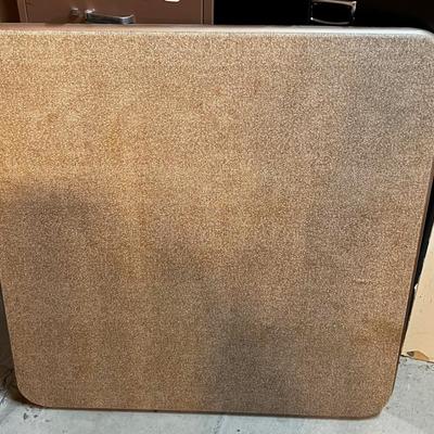 Beige  36" Square Card Table 