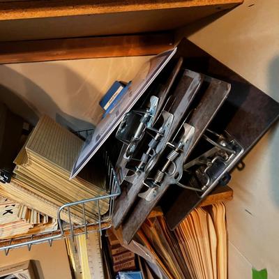 2 Shelves of legal Pads, File Folders, Clips Boards etc.