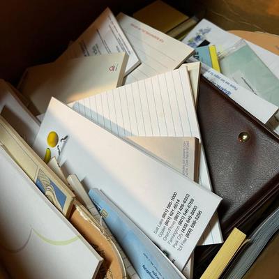2 Shelves of legal Pads, File Folders, Clips Boards etc.