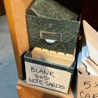 Index Cards and Index like Boxes 