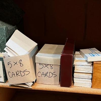 Index Cards and Index like Boxes 