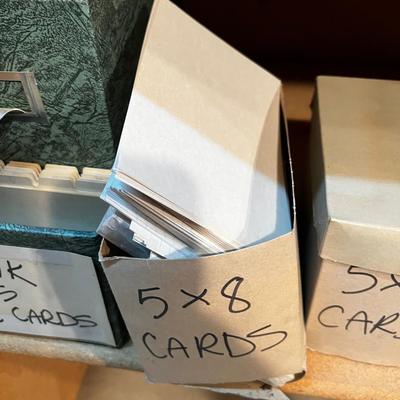 Index Cards and Index like Boxes 