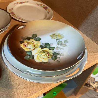 Shelf full of Mixed China; Tea cup, Cream & Sugar Plates etc.