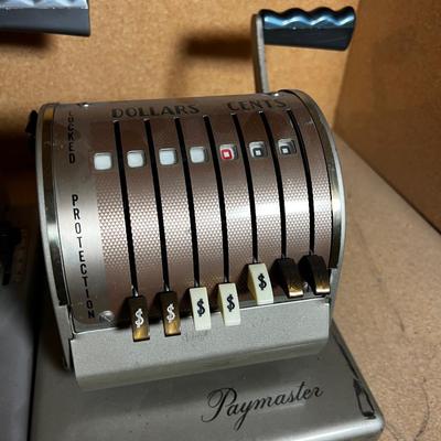 3- VINTAGE Pay master Checking Writing Machine. 