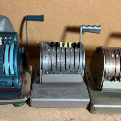 3- VINTAGE Pay master Checking Writing Machine. 