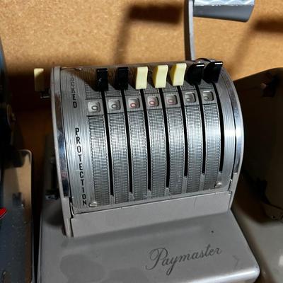 3- VINTAGE Pay master Checking Writing Machine. 